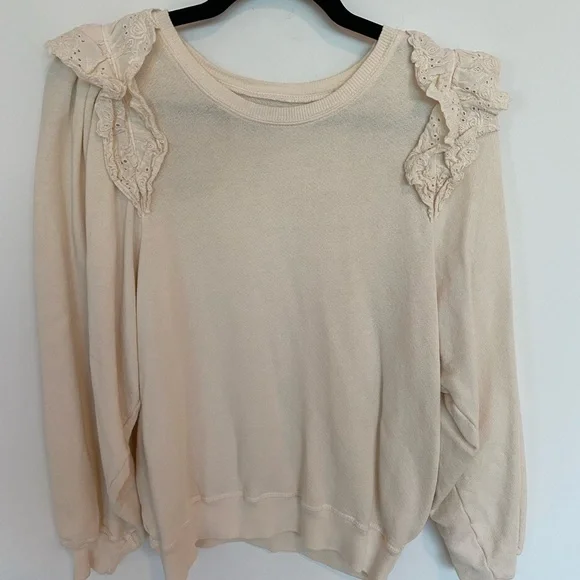 The Great Eyelet Pleat Sleeve Sweatshirt - Picture 5 of 8